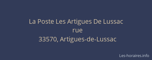 La Poste Les Artigues De Lussac