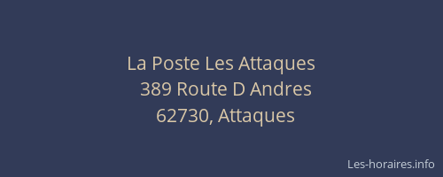 La Poste Les Attaques