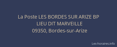 La Poste LES BORDES SUR ARIZE BP