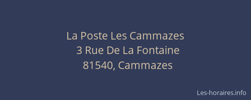 La Poste Les Cammazes