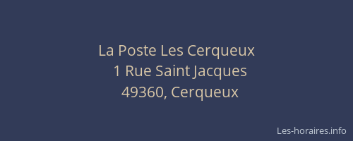 La Poste Les Cerqueux