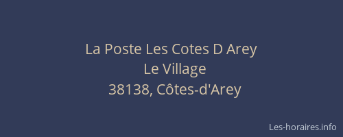 La Poste Les Cotes D Arey