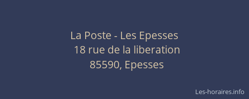 La Poste - Les Epesses