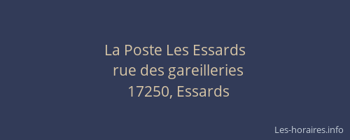 La Poste Les Essards