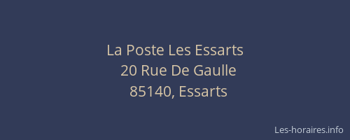 La Poste Les Essarts