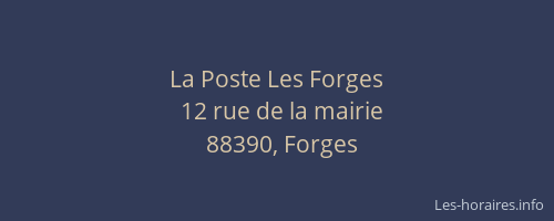 La Poste Les Forges
