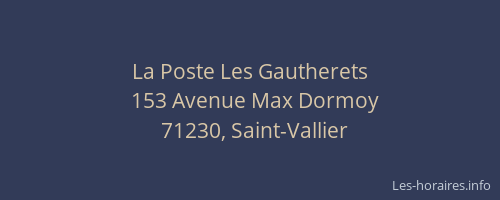 La Poste Les Gautherets