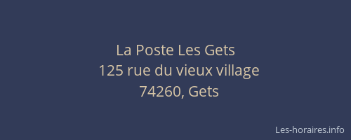 La Poste Les Gets