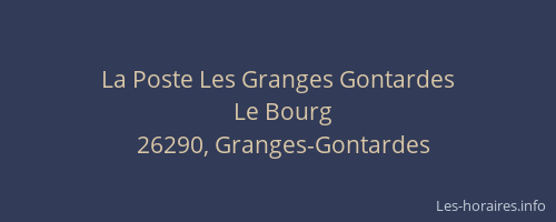 La Poste Les Granges Gontardes