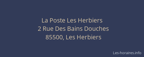 La Poste Les Herbiers