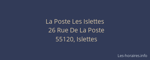 La Poste Les Islettes