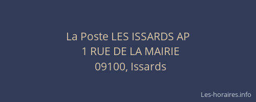 La Poste LES ISSARDS AP