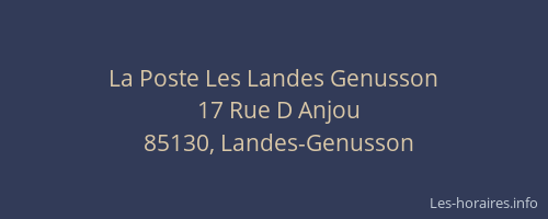 La Poste Les Landes Genusson