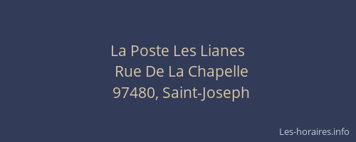 La Poste Les Lianes