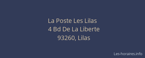 La Poste Les Lilas