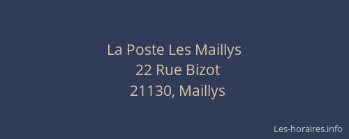 La Poste Les Maillys