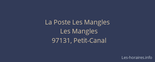 La Poste Les Mangles