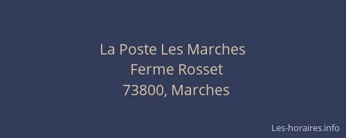 La Poste Les Marches