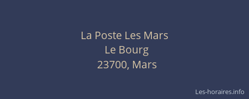 La Poste Les Mars