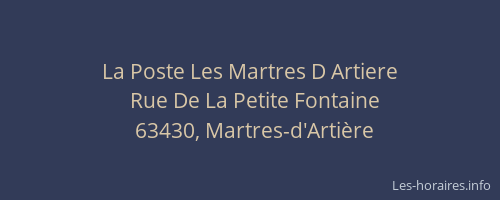 La Poste Les Martres D Artiere