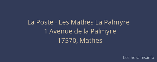 La Poste - Les Mathes La Palmyre