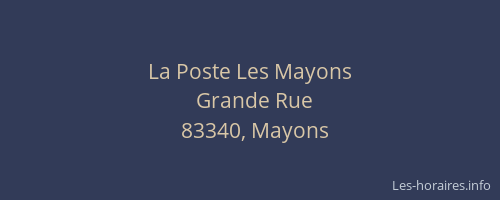 La Poste Les Mayons