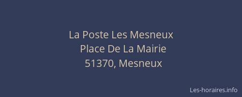 La Poste Les Mesneux