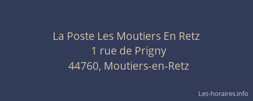 La Poste Les Moutiers En Retz