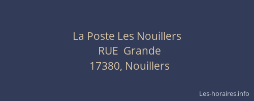 La Poste Les Nouillers