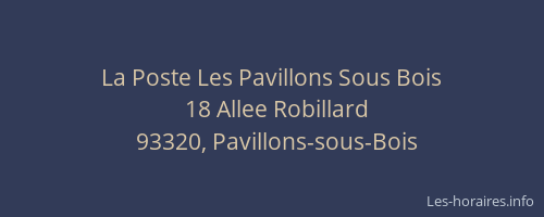 La Poste Les Pavillons Sous Bois
