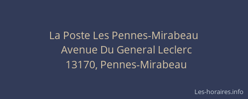 La Poste Les Pennes-Mirabeau
