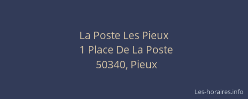 La Poste Les Pieux