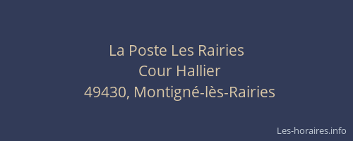 La Poste Les Rairies