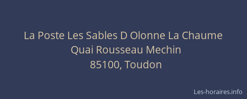 La Poste Les Sables D Olonne La Chaume