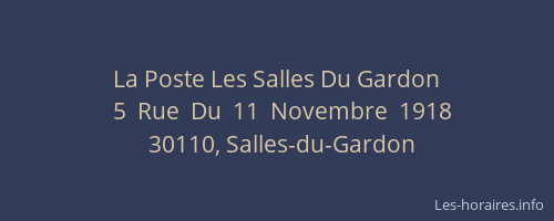 La Poste Les Salles Du Gardon