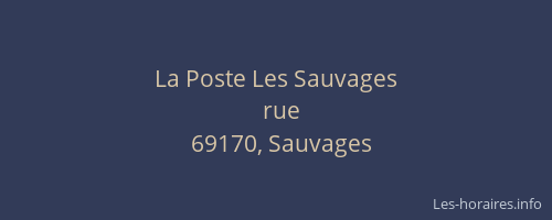 La Poste Les Sauvages