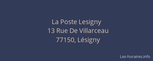 La Poste Lesigny