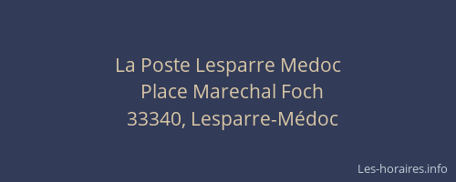 La Poste Lesparre Medoc