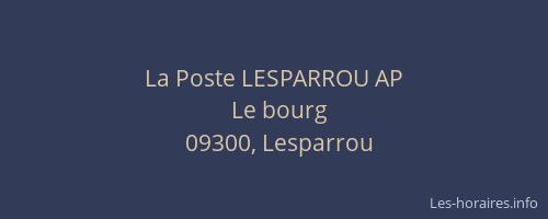 La Poste LESPARROU AP