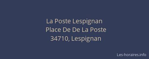La Poste Lespignan