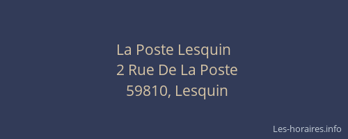 La Poste Lesquin