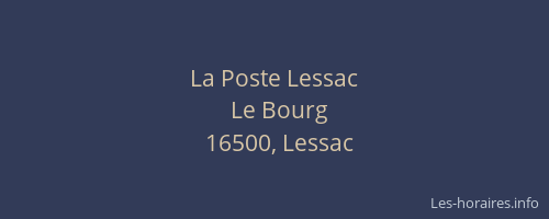 La Poste Lessac