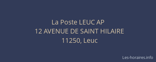 La Poste LEUC AP