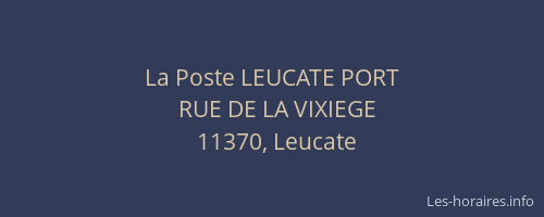 La Poste LEUCATE PORT