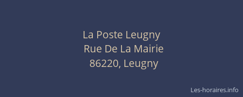 La Poste Leugny