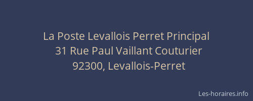 La Poste Levallois Perret Principal
