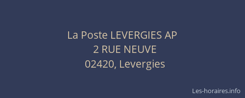 La Poste LEVERGIES AP