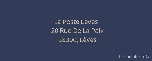 La Poste Leves