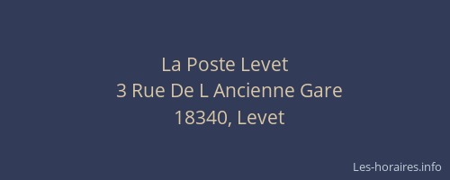 La Poste Levet
