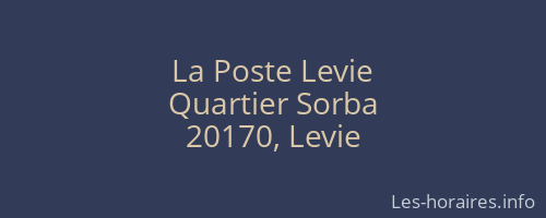 La Poste Levie